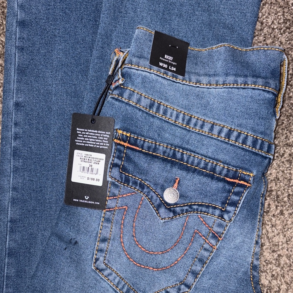 True Religion Ricky relaxed straight Jean. NWT